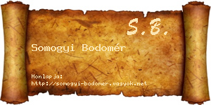 Somogyi Bodomér névjegykártya